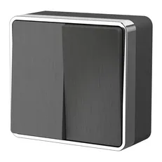 Изображение Выключатель двухклавишный Gallant (графит рифленый) W5020004