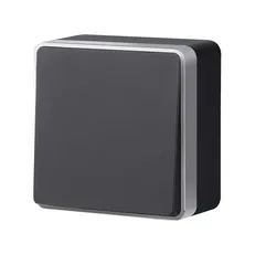 Изображение Выключатель одноклавишный Gallant (черный/серебро) W5010034