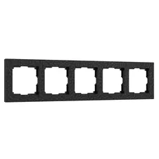 Изображение Рамка на 5 постов Hammer (черный) W0052408