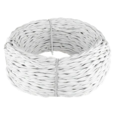 Изображение Ретро кабель витой 3х1,5 (белый) 20 м W6453201