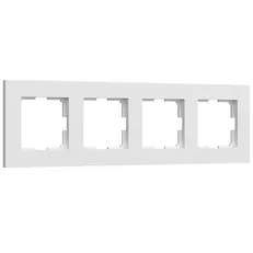 Изображение Рамка на 4 поста Slab (белый матовый) W0042961