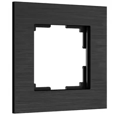 Изображение Рамка на 1 пост AluMax (черный алюминий) W0013508