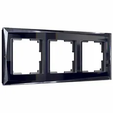 Изображение Рамка на 3 поста Diamant (черный) W0031208