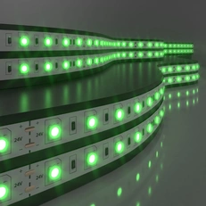 Фото товара Светодиодная лента Лента светодиодная 24V 14,4W 60Led 5050 IP20 зелёный, 5м